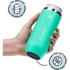 ThermoFlask 12 oz Slim Can Cooler – 2-in-1 Insulated Cup – Durable, Stainless Steel with Non-Slip Base – Dishwasher-Safe – Shocking Pink(Screamin’ Green)