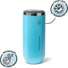 ThermoFlask 12 oz Slim Can Cooler – 2-in-1 Insulated Cup – Durable, Stainless Steel with Non-Slip Base – Dishwasher-Safe – Shocking Pink(Vivid Blue)