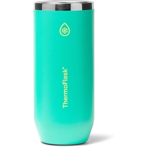 ThermoFlask 12 oz Slim Can Cooler – 2-in-1 Insulated Cup – Durable, Stainless Steel with Non-Slip Base – Dishwasher-Safe – Shocking Pink(Screamin’ Green)