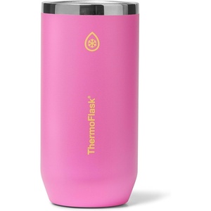 ThermoFlask 16 oz Tall Can Cooler – 2-in-1 Insulated Cup – Durable, Stainless Steel with Non-Slip Base – Dishwasher-Safe – Vivid Blue(Shocking Pink)