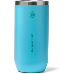 ThermoFlask 16 oz Tall Can Cooler – 2-in-1 Insulated Cup – Durable, Stainless Steel with Non-Slip Base – Dishwasher-Safe – Vivid Blue(Vivid Blue)